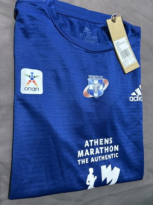 Adidas technical running tshirt new, Athens Authentic Marathon