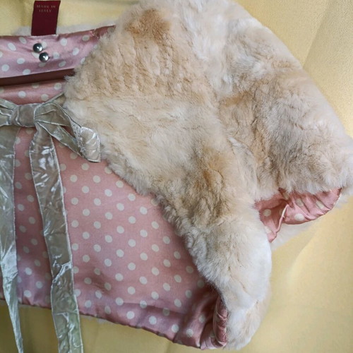 Dondup vest used eco fur with silk lining
