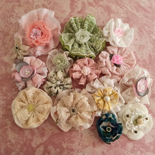 Handmade flowers for crafts new, all together