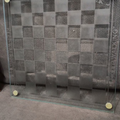 Glass chess Johnnie Walker new, base size 25x25 cm