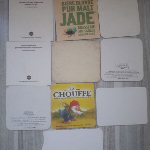 Beer coasters used, set of 10, No 2