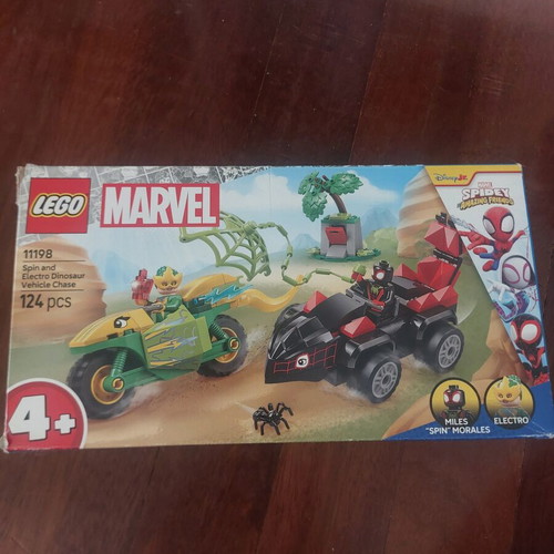 Lego Marvel Spin and Electro Dinosaur Vehicle Chase set