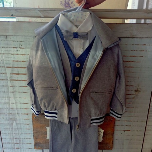 Baptism Suit new, size 24, handmade Greek craftsmanship