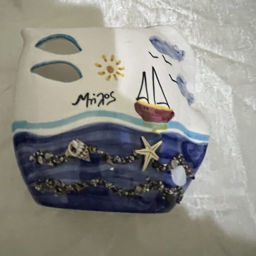 Handmade decorative vase from Milos like new