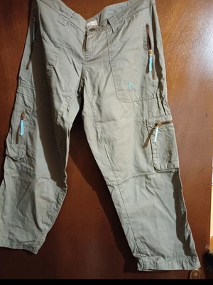 Crop pants Rebecca Blu used, khaki, size L