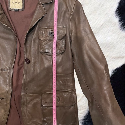 Vintage δερμάτινο jacket σαν καινούργιο, καφέ, μέγεθος XL