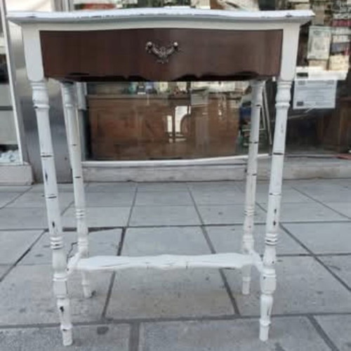 Independent wooden side table like new, dimensions 60x30x80 cm