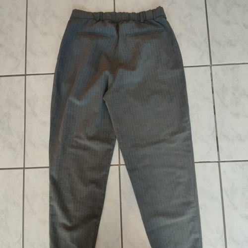 Pull & Bear gray striped trousers like new, size M