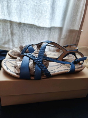 Hush Puppies Elba μπλε πέδιλα Νο41 σαν καινούργια, άνετα