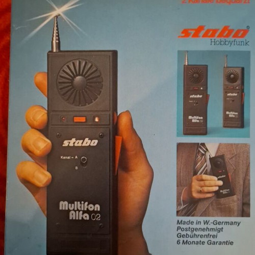 Stabo Multifon Alfa 02 portable walkie-talkies used, set of 2