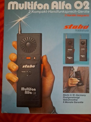Stabo Multifon Alfa 02 portable walkie-talkies used, set of 2
