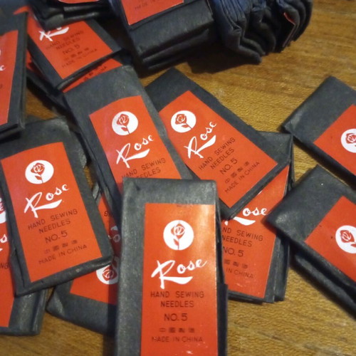 Rose vintage sewing needles No5, pack of 25
