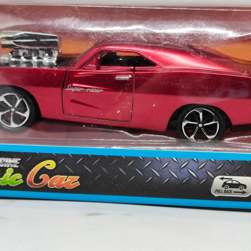 Hot Engine Classic Retro Garage Car Dodge Charger 1:32 red metallic like new