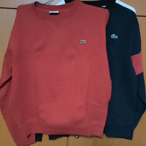 Lacoste Large sweatshirts used, pack of 2, white and multicolor