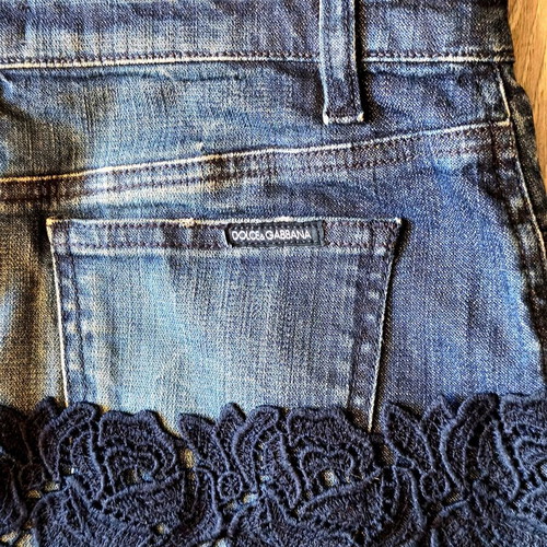 Dolce & Gabbana vintage statement skirt like new, black and blue, size S
