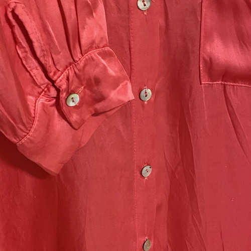 Celestino fuchsia satin shirt like new, loose fit
