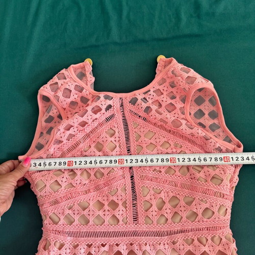 Pink Designer Cocktail Dress Open Back Size S Like New