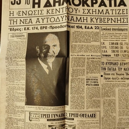 Ta Nea Newspaper Front Pages Set like new, 5 pieces
