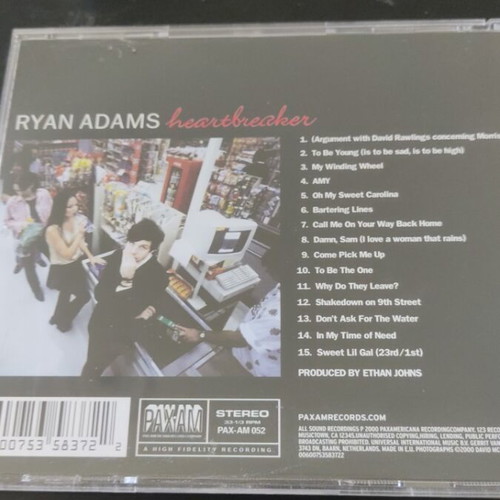 Ryan Adams Heartbreaker CD like new, rock