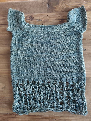 Knitted top like new, green, size S