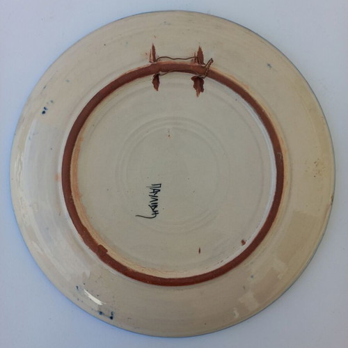 Vintage handmade decorative ceramic plate like new
