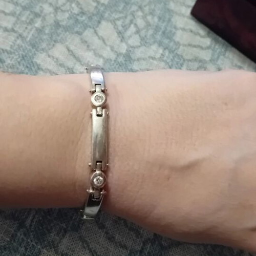 925 Sterling Silver Link Bracelet very good condition with cubic zirconia