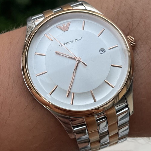 Emporio Armani Rose Gold watch, stainless steel, 43mm