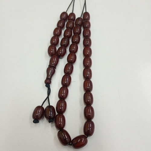Fatouran modern komboloi worry beads, brown