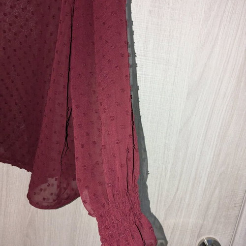 Transparent shirt like new, red, size L