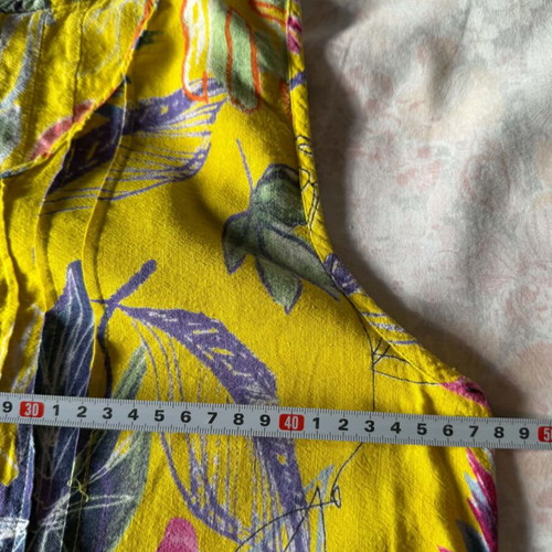 Marila vintage viscose summer dress used, M-L, multicolor