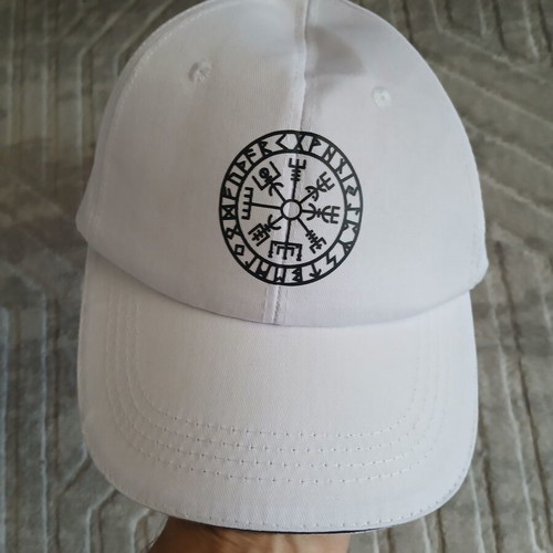 Men's hat new, white, one size