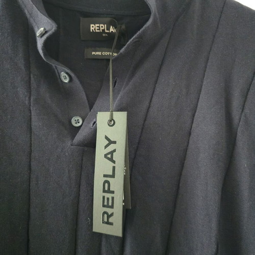 Replay Polo shirt, black, XL, pure cotton