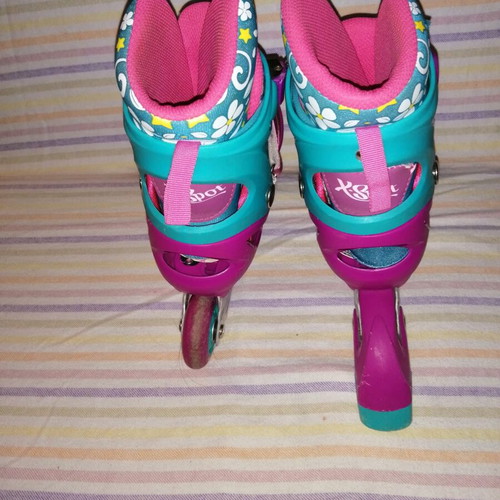 Roller skates children's used, size 34-37, pink and blue