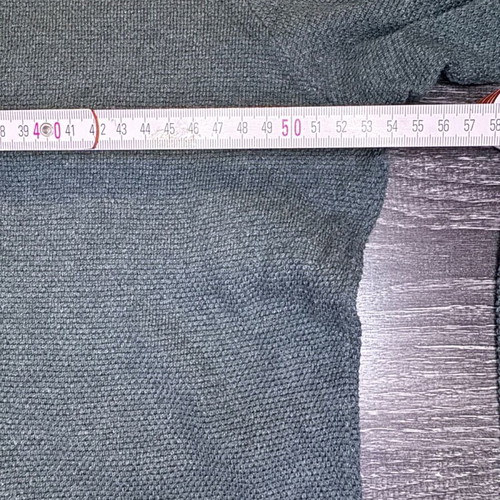 Massimo Dutti Long Sleeve Knit Polo Shirt XL used, grey and green