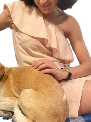 La redoute Mademoiselle R ροζ φόρεμα με έναν ώμο μέγεθος XS νέο