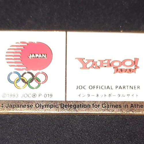 Olympic Games Athens 2004 pin Japanese sponsor Yahoo! Japan new, genuine