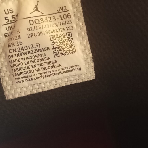Nike Air Jordan Mid 1 sneakers used, no laces, size 36, black