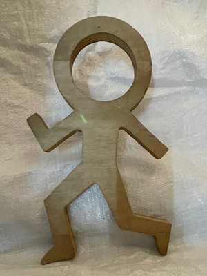 Wooden figure man like new, solid wood, height 33-35 cm