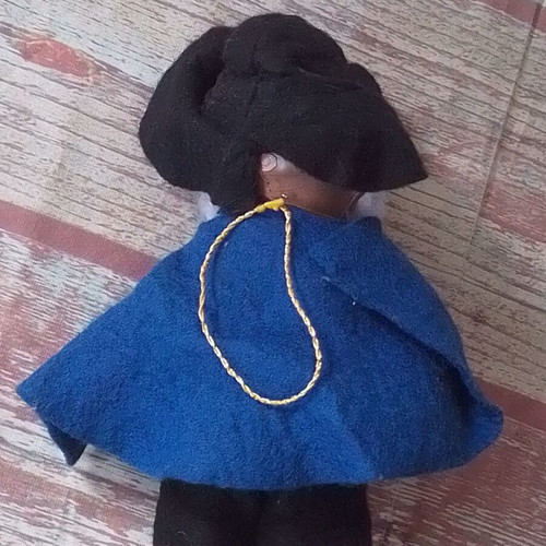 Vintage charming dwarf figure gnome used, plastic with felt