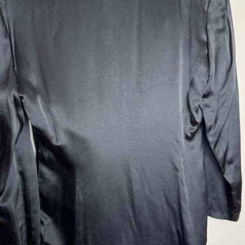 Black satin jacket women's XL used with unique buttons