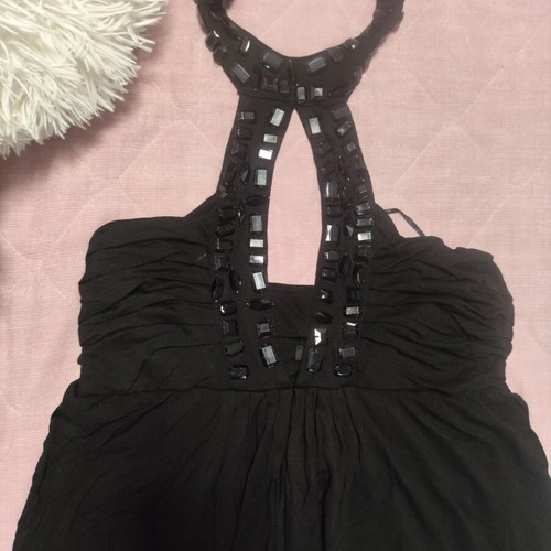 Dress Toi&Moi black with rhinestones like new