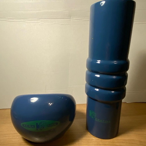 Collectible Kerafina ashtray and vase set like new