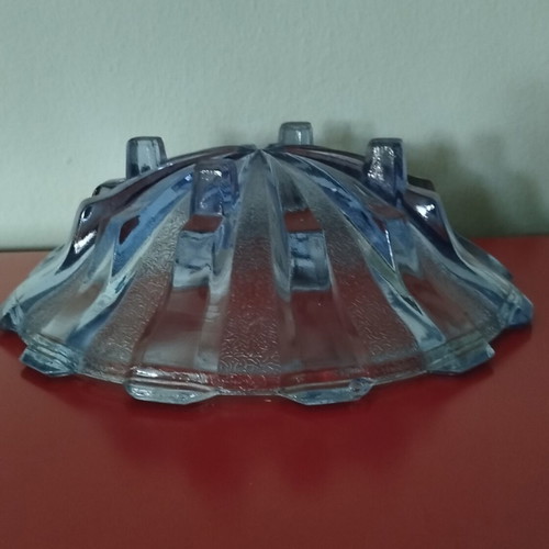 Art Deco fruit bowl by Schrotter 1930 like new pressed glass