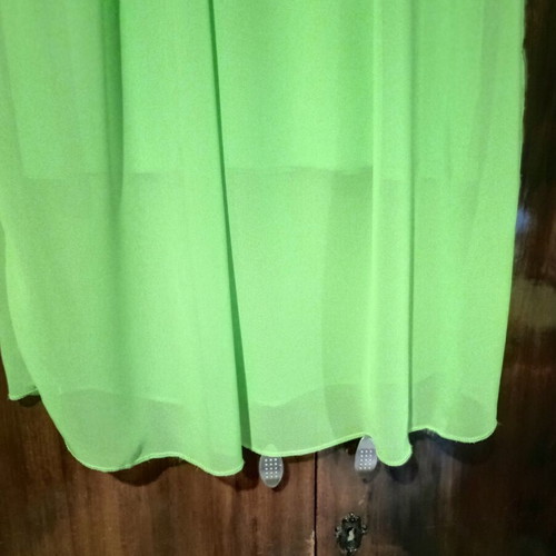 H&M airy green mini dress with belt loops