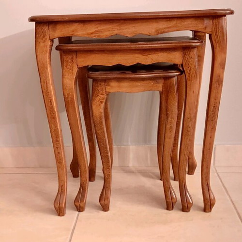 Wooden side tables like new, set of three
