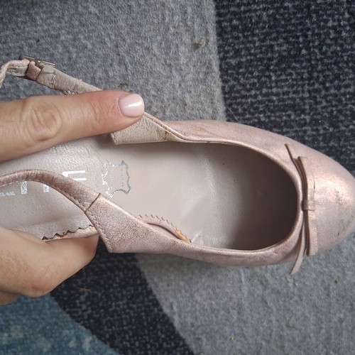 Elite sling back leather pumps size 37 used, pink