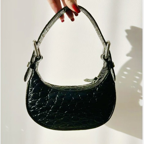 By Far Mini Soho Croco women's mini bag new, black