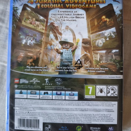Lego Jurassic World PS4 game new, sealed