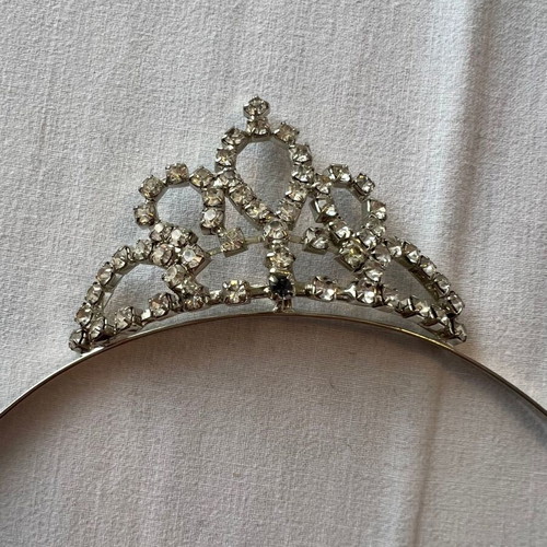 Headband with crown silver new