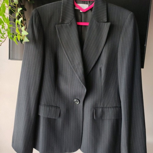 Marks & Spencer jacket like new, black with pink stripe, size M